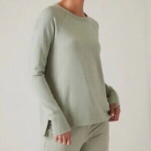 Athleta Coaster Luxe Recover Sweatshirt - Fern Green